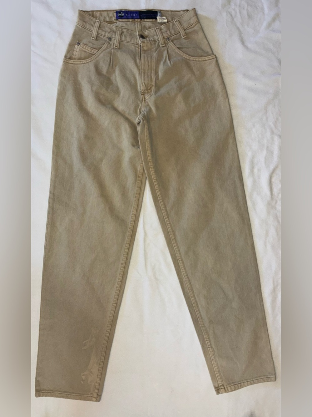 Vintage may 1995 Levi's silvertab Baggy jeans in Beige